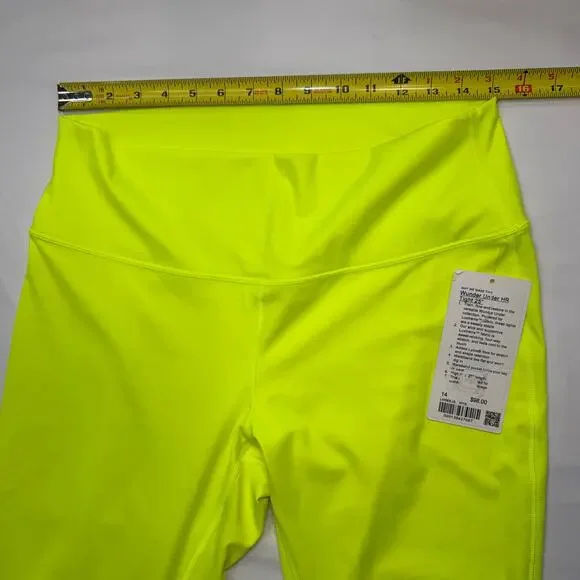 Lululemon Wunder Under High-Rise Tights 25” Electric Yellow Size 14 NWT